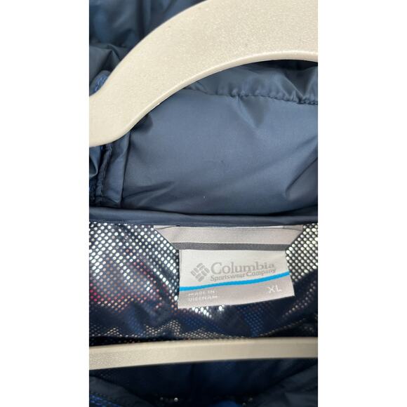 Columbia Mens Slope Edge II Hooded Zip Jacket Size XL Mountain Blue New Puffer - Picture 7 of 10